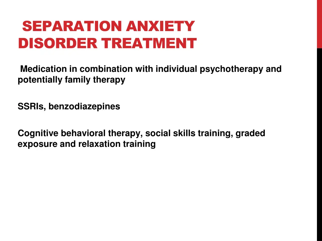 separation anxiety disorder treatment