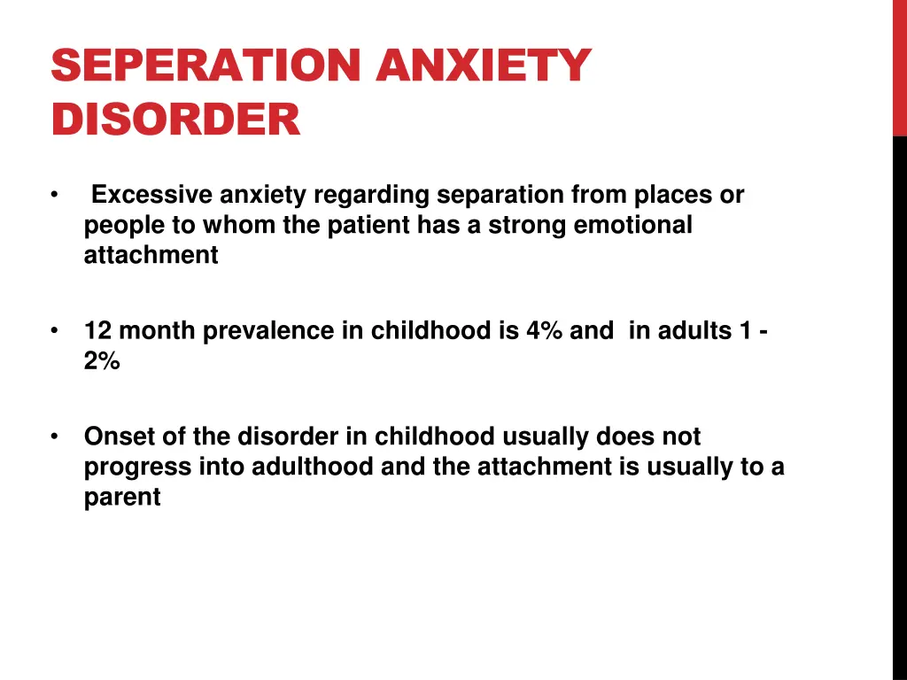 seperation anxiety disorder