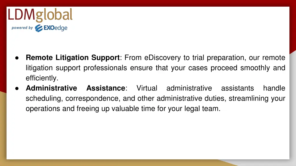 remote litigation support from ediscovery