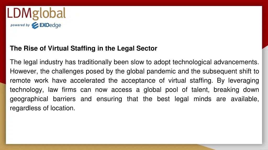 the rise of virtual staffing in the legal sector