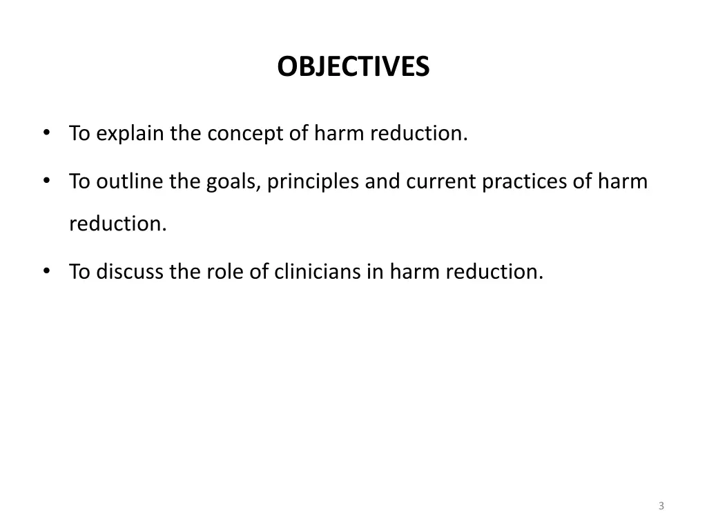 objectives