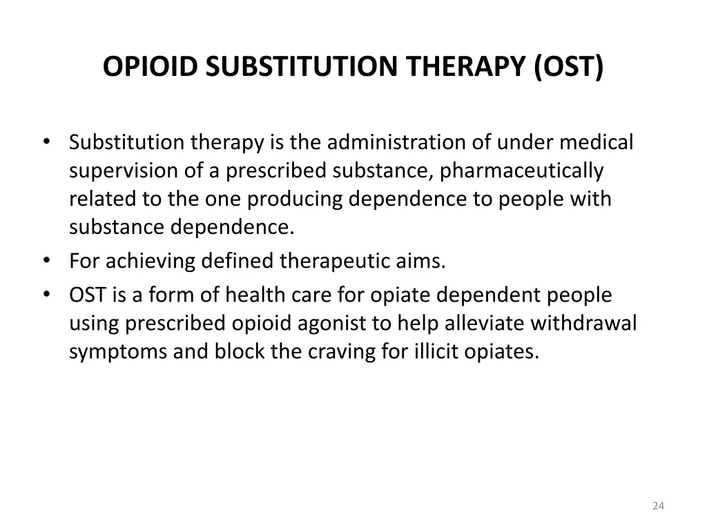 opioid substitution therapy ost