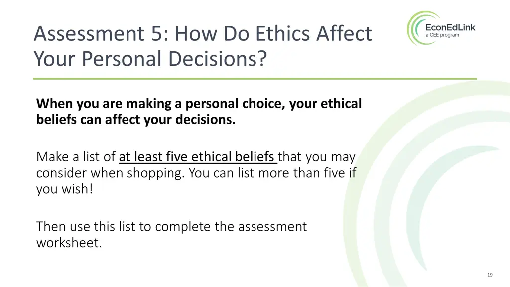 assessment 5 how do ethics affect your personal