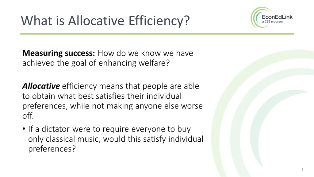 what is allocative efficiency