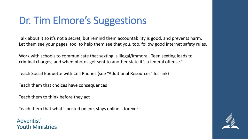 dr tim elmore s suggestions dr tim elmore 1