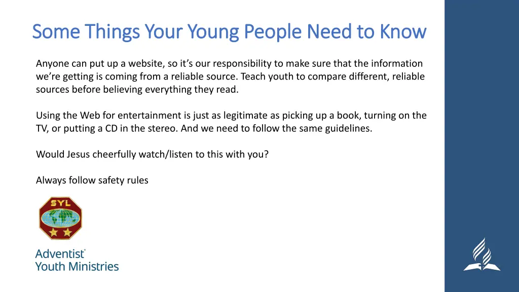 some things your young people need to know some