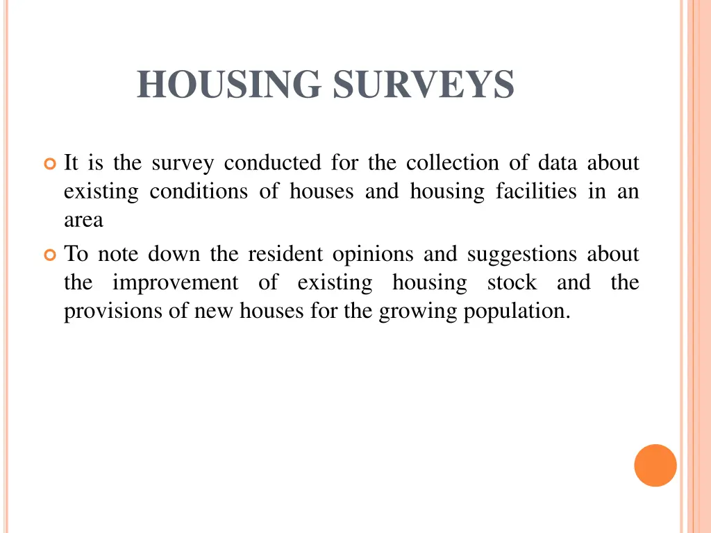 housing surveys