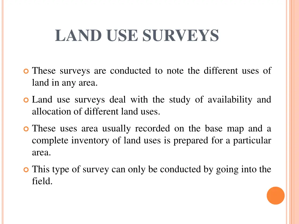 land use surveys