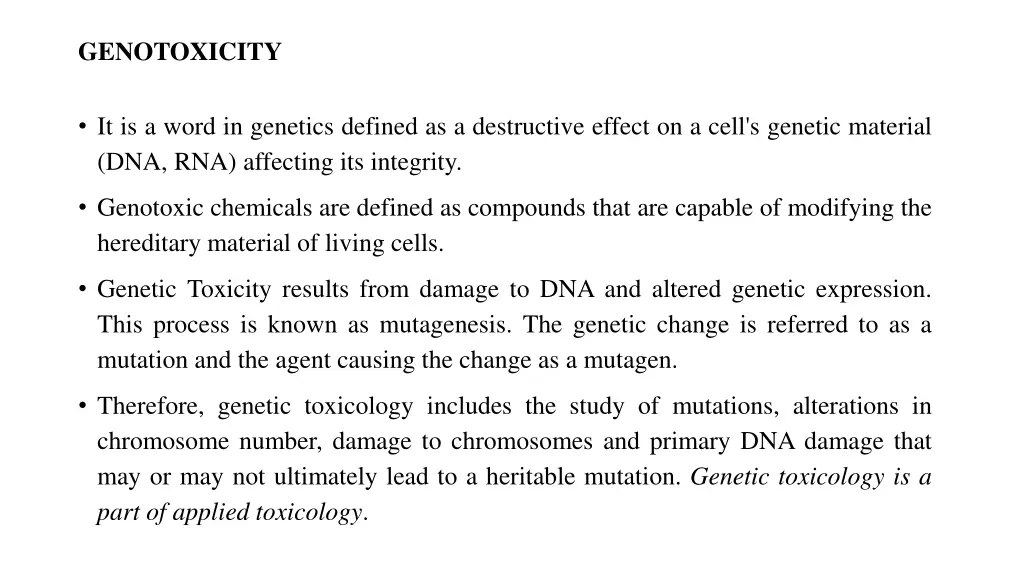 genotoxicity