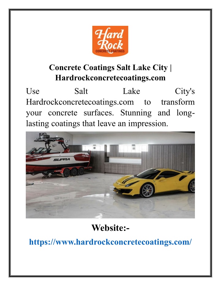 concrete coatings salt lake city