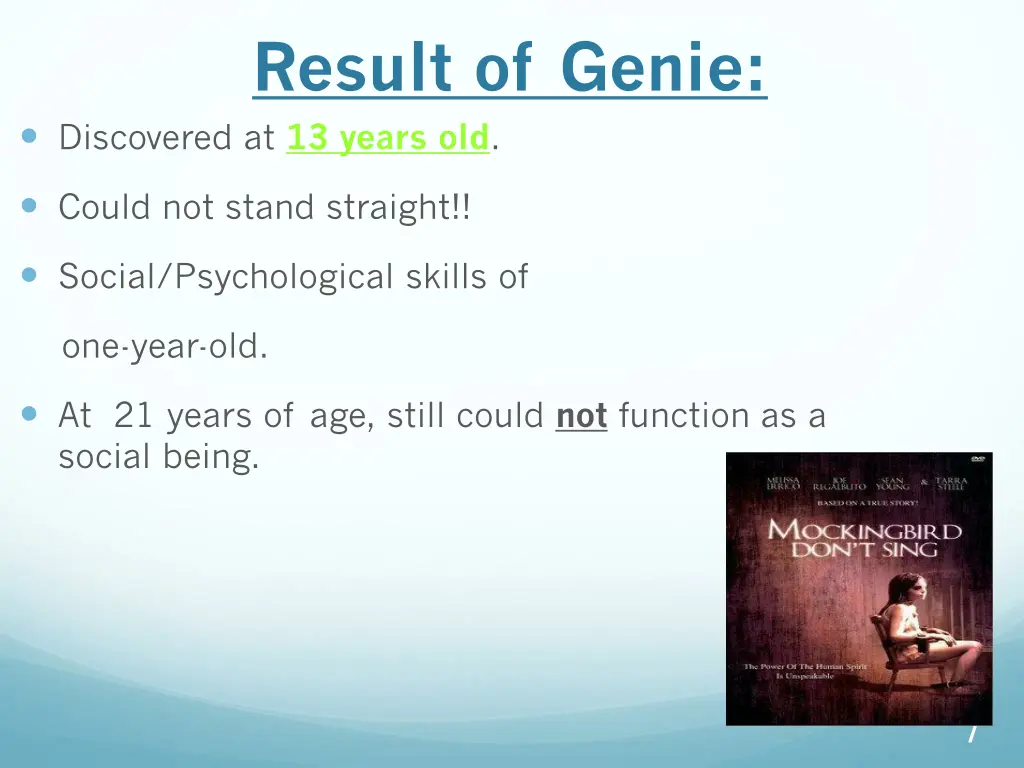 result of genie discovered at 13 years old