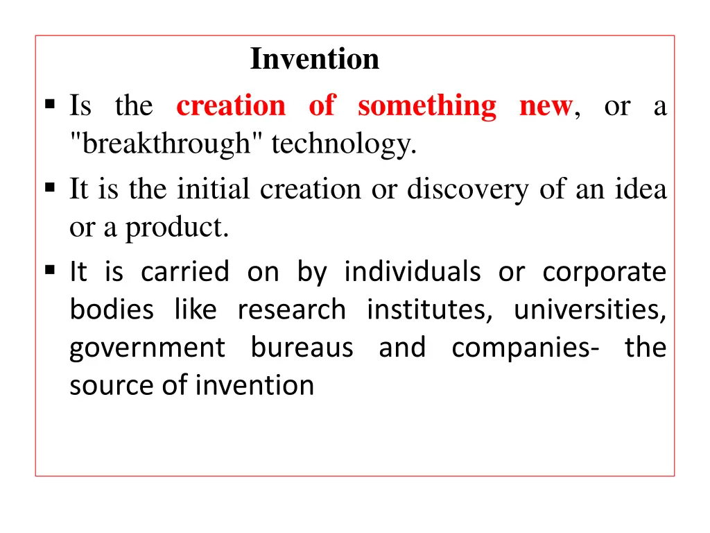 invention