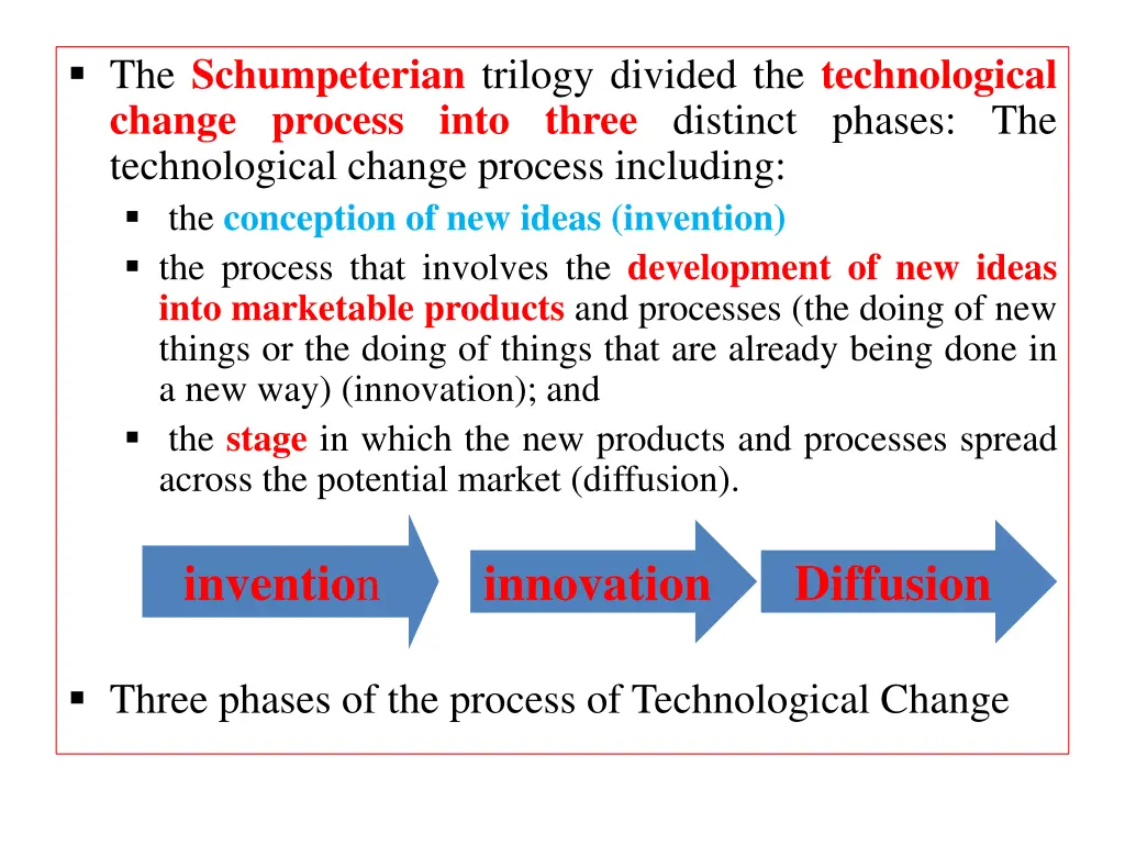 the schumpeterian trilogy divided