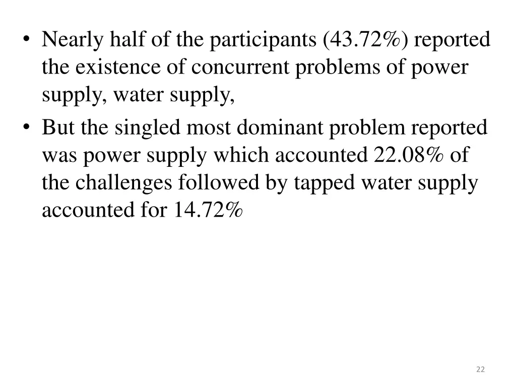 nearly half of the participants 43 72 reported