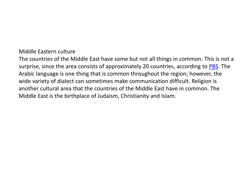 middle eastern culture the countries