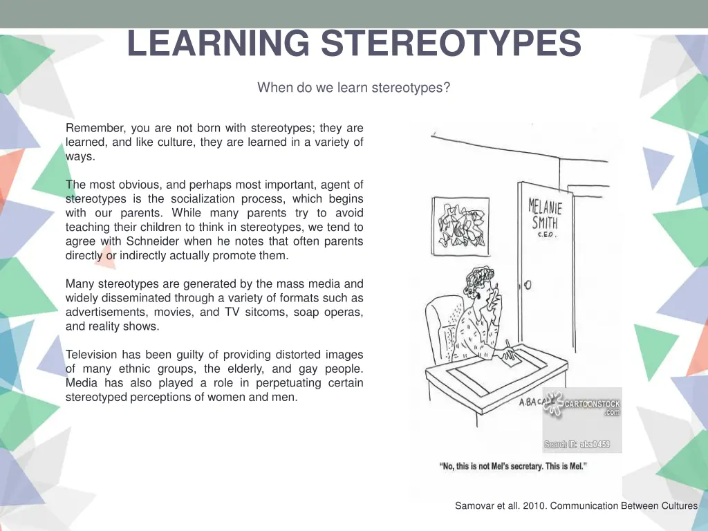 learning stereotypes