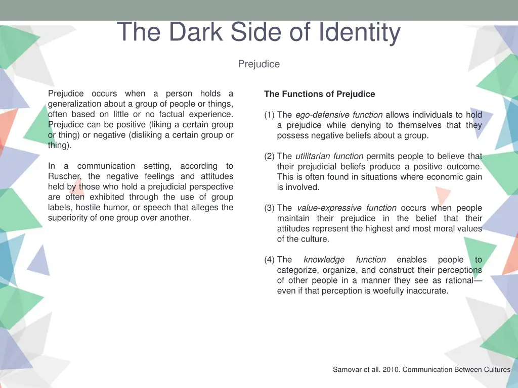 the dark side of identity