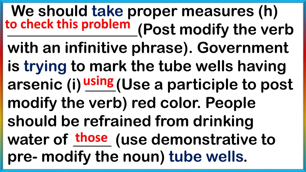 we should take proper measures h post modify