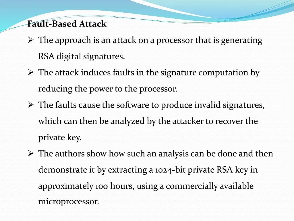 fault based attack