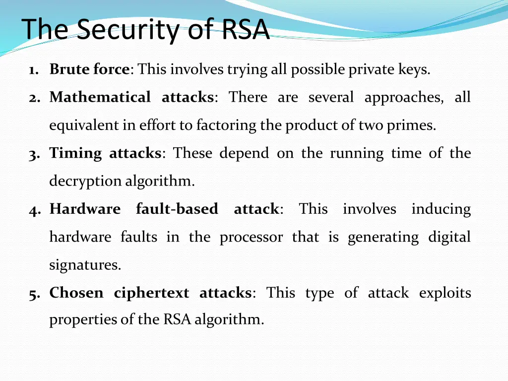 the security of rsa