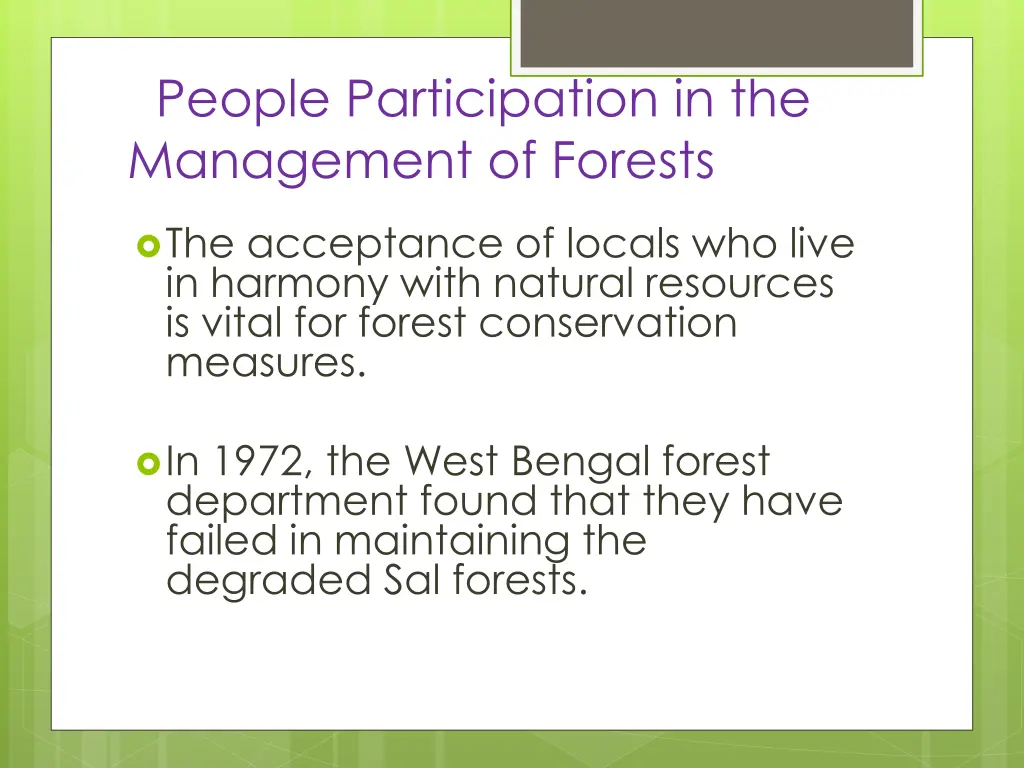 people participation in the management of forests