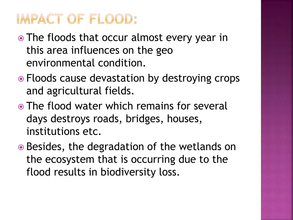 impact of flood