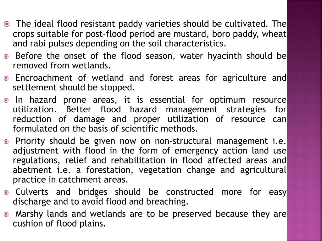 the ideal flood resistant paddy varieties should