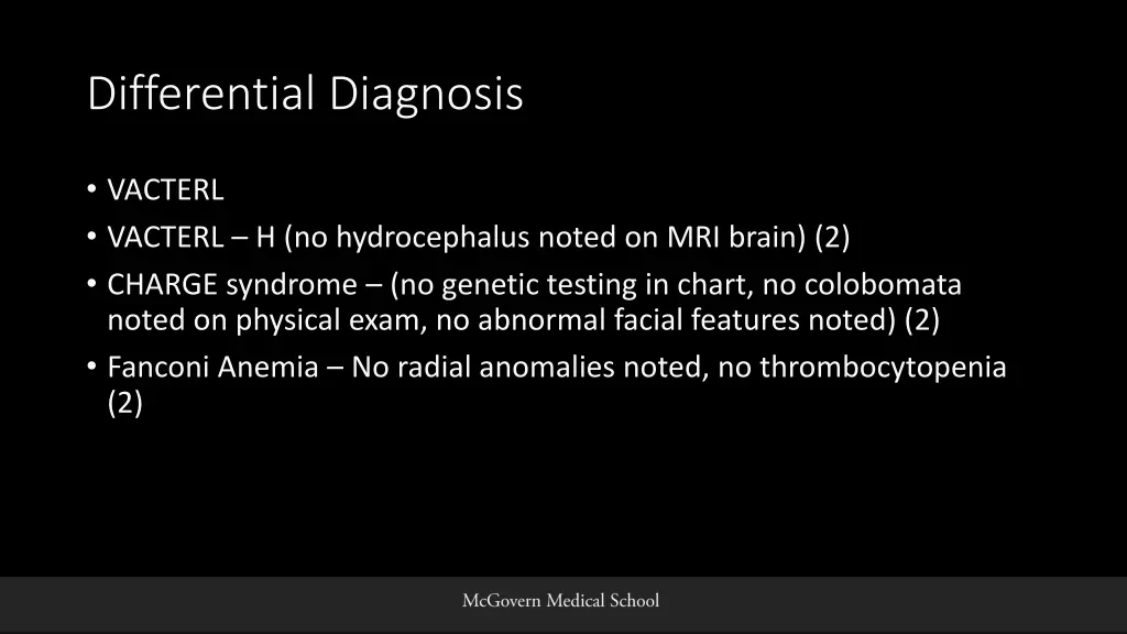 differential diagnosis