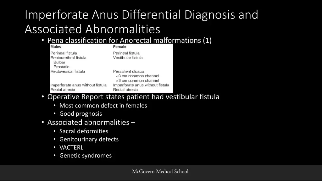 imperforate anus differential diagnosis