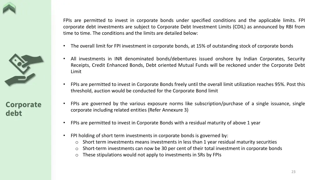 fpis are permitted to invest in corporate bonds