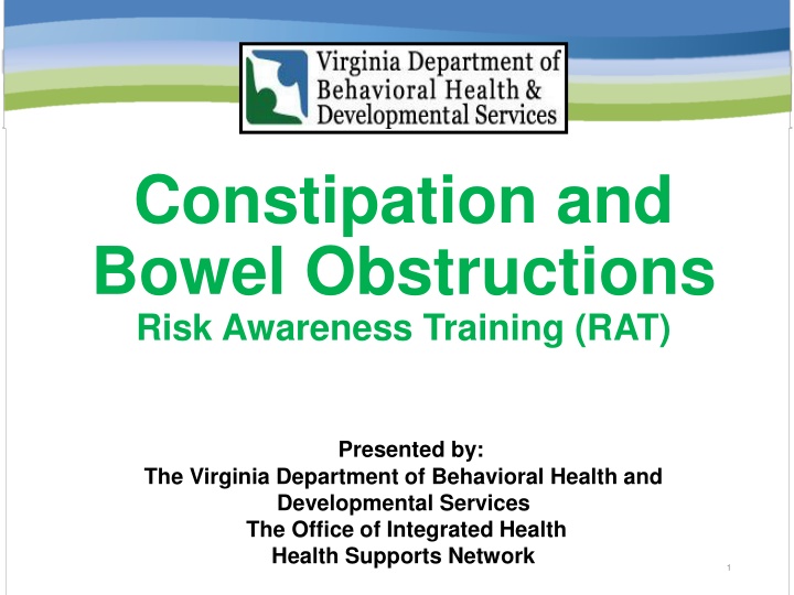 constipation and bowel obstructions risk