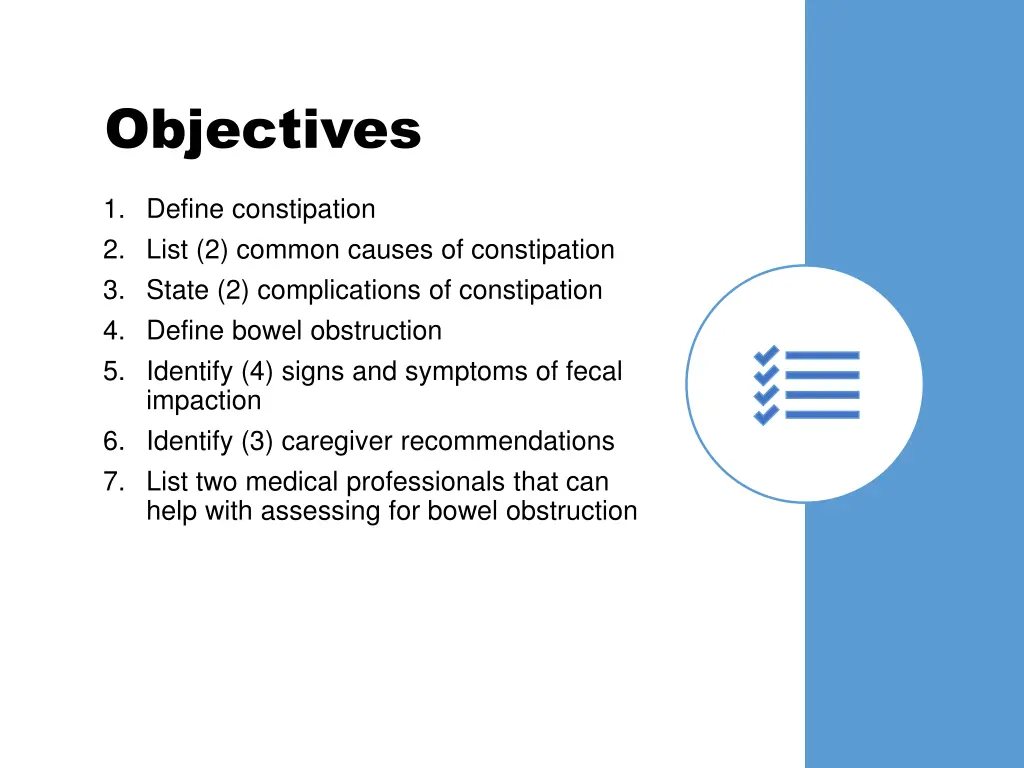 objectives