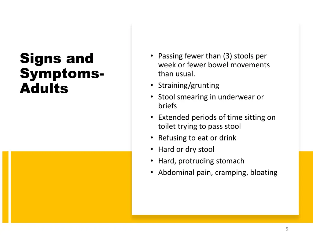 signs and symptoms adults