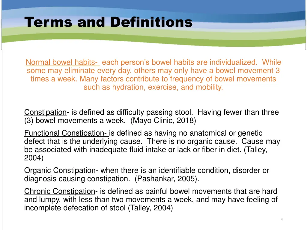 terms and definitions