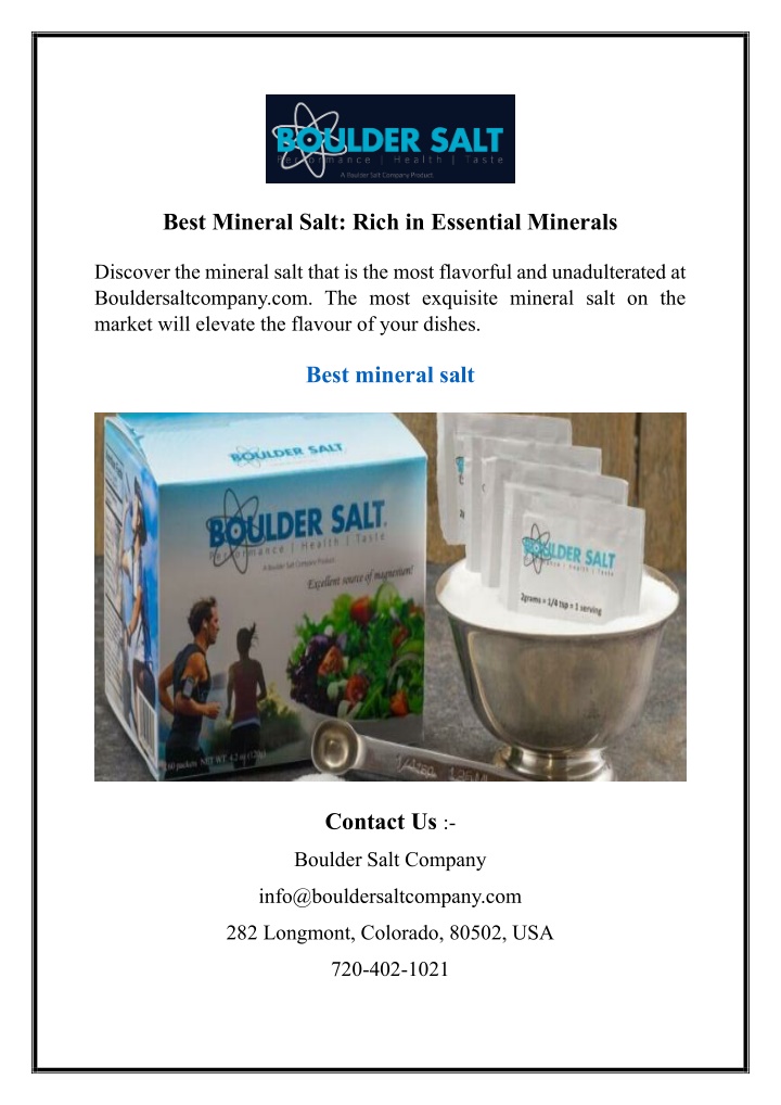 best mineral salt rich in essential minerals