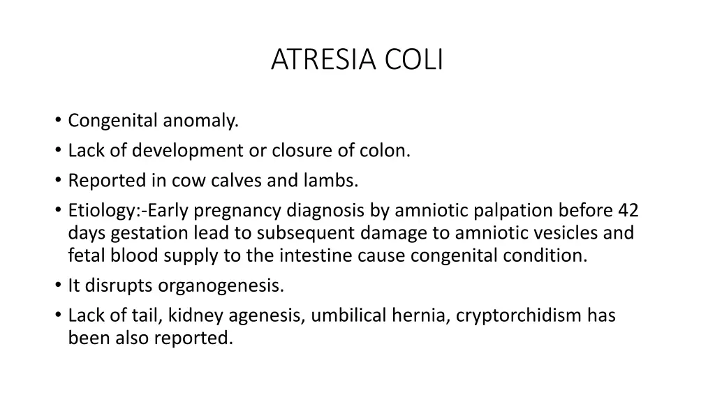 atresia coli