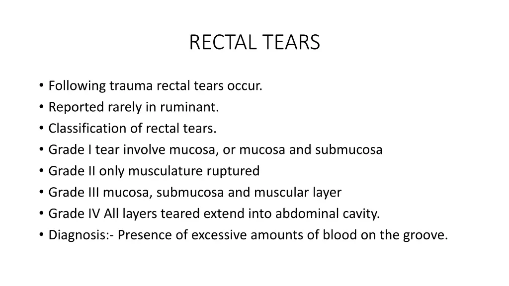 rectal tears