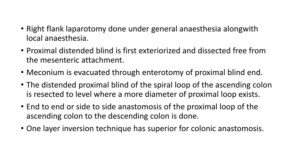 right flank laparotomy done under general