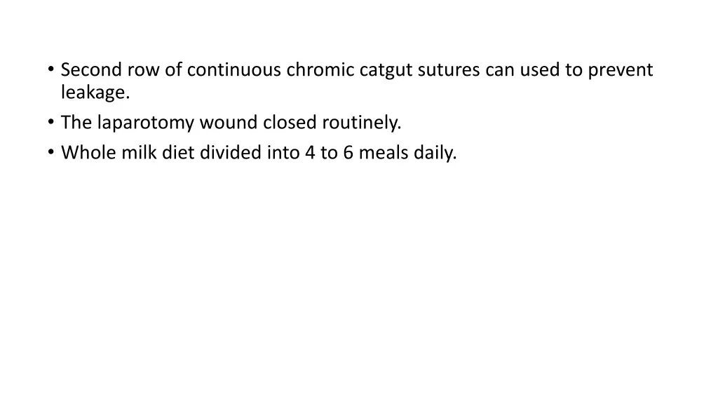 second row of continuous chromic catgut sutures