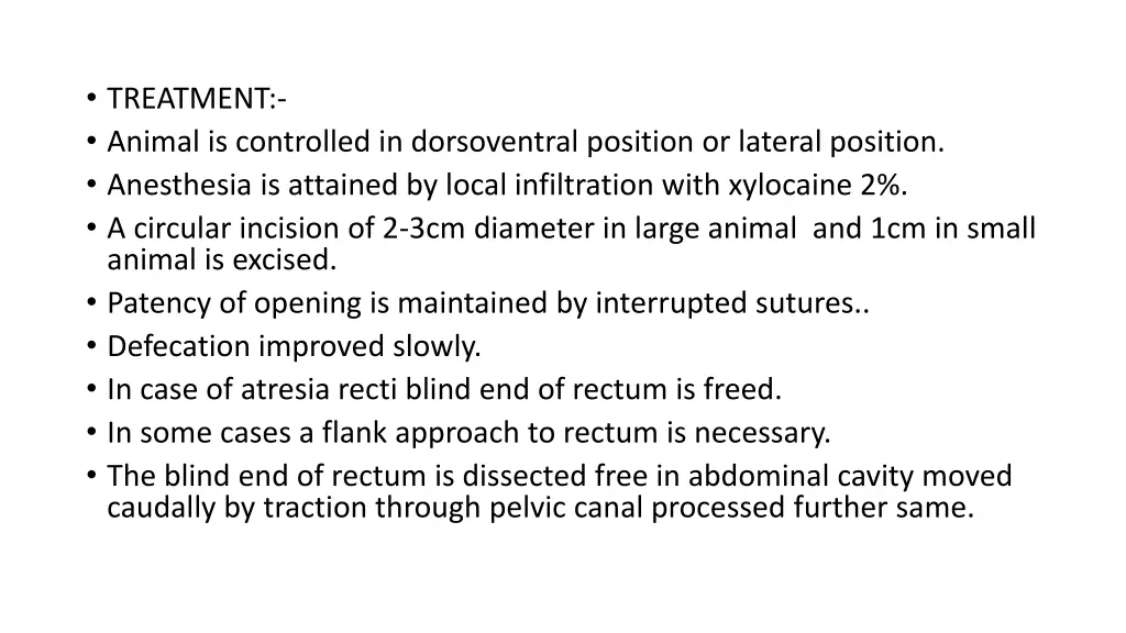 treatment animal is controlled in dorsoventral