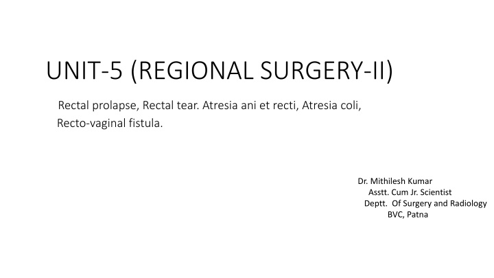 unit 5 regional surgery ii