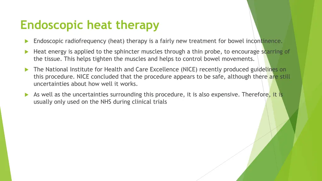 endoscopic heat therapy