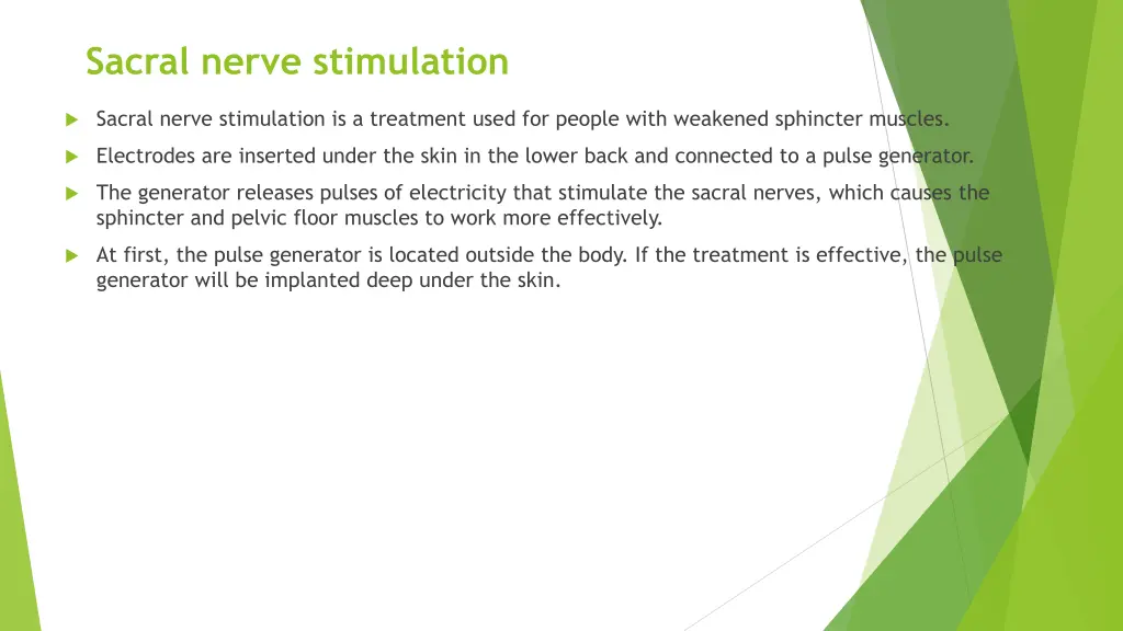 sacral nerve stimulation