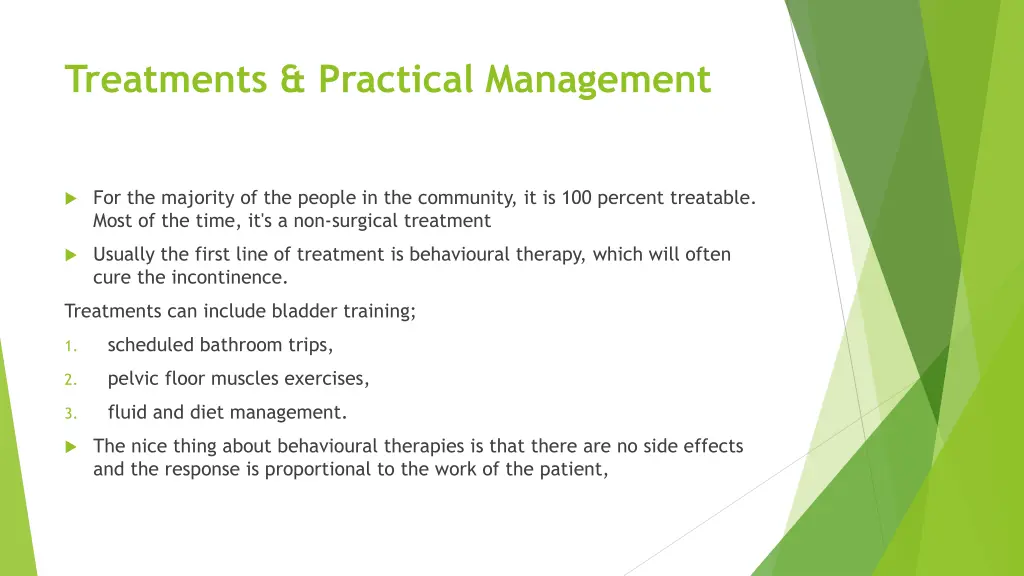 treatments practical management