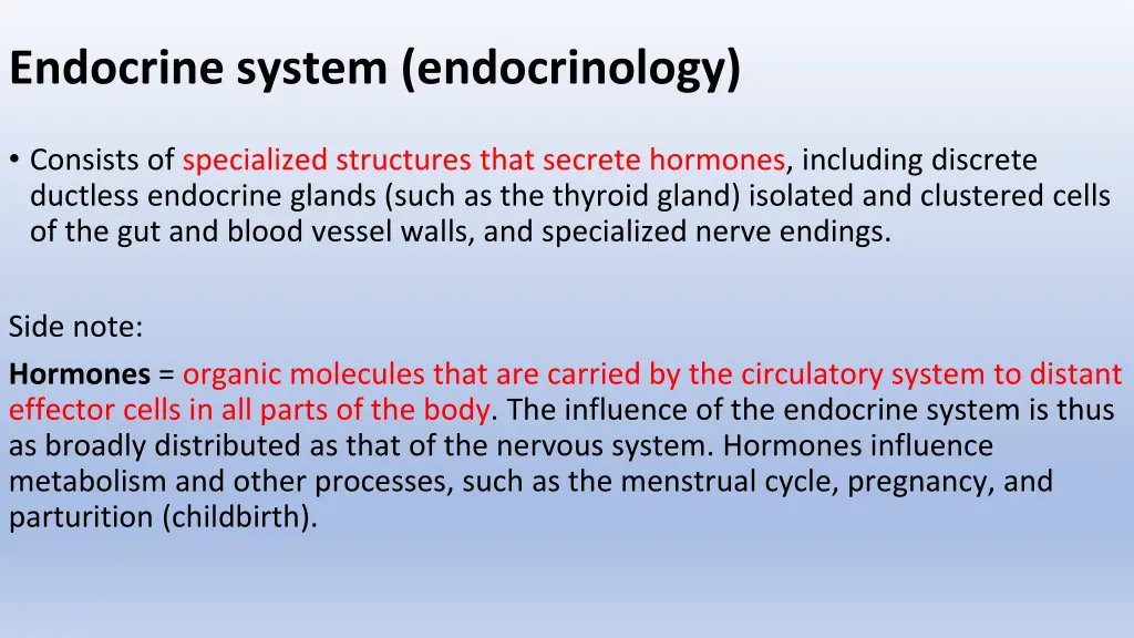 endocrine system endocrinology