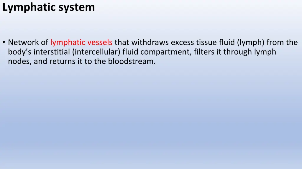 lymphatic system