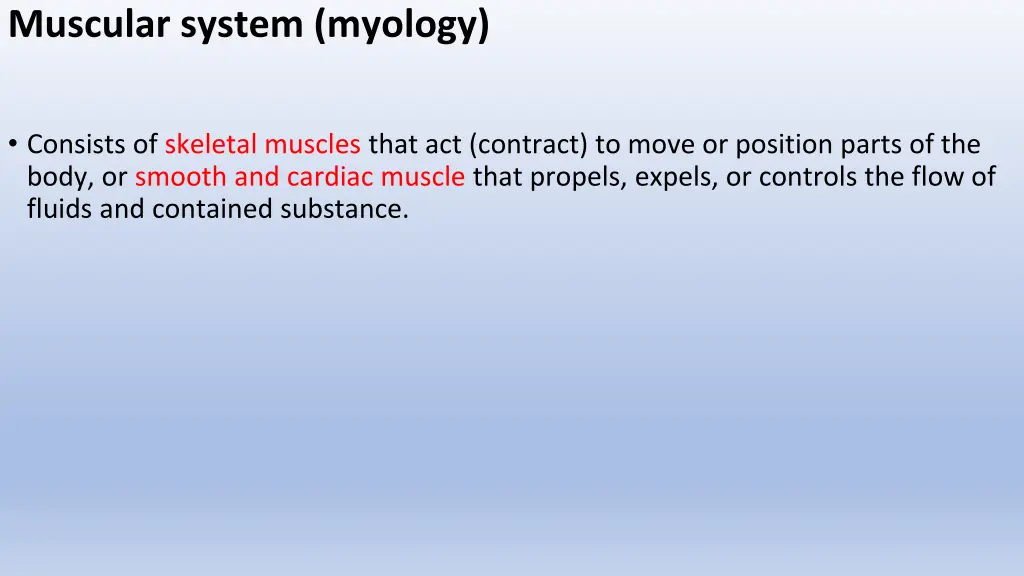 muscular system myology