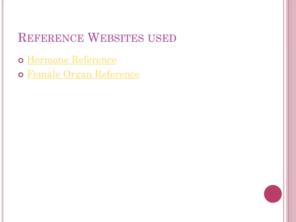 r eference w ebsites used