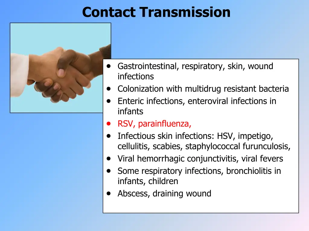 contact transmission