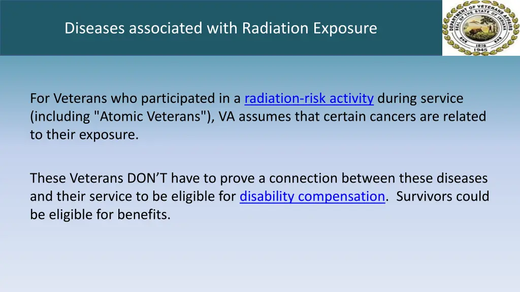 diseases associated with radiation exposure